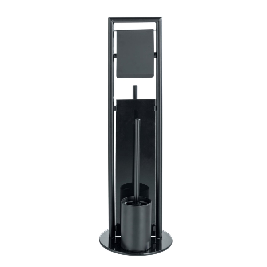 WENKO 24982800 - RAVINA Toilet Brush Set 20x70 cm stainless steel/black