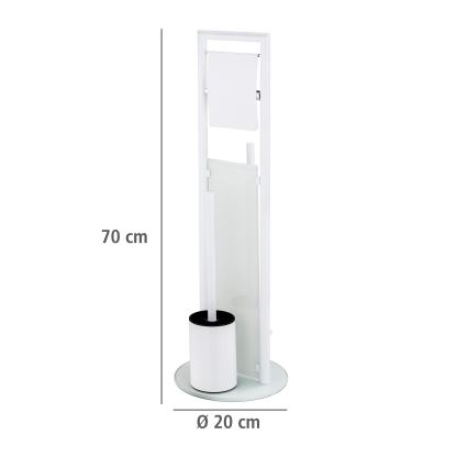 WENKO 24983800 - RAVINA Toilet Set 20 x 70 cm stainless steel/white