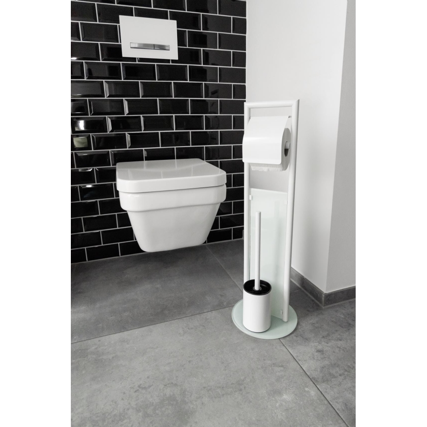WENKO 24983800 - RAVINA Toilet Set 20 x 70 cm stainless steel/white
