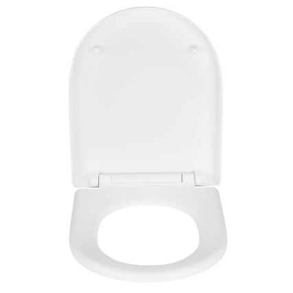 WENKO 24988100 - EXCLUSIVE Toilet Seat, 45 x 36.5 cm, White/Silver