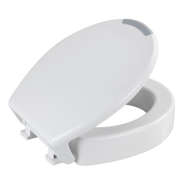 WENKO 25005100-SECURA Toilet Seat 37x44 cm White/Grey