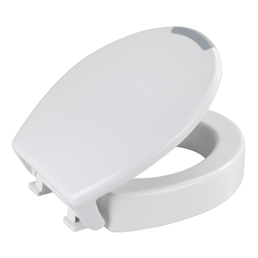 WENKO 25005100-SECURA Toilet Seat 37x44 cm White/Grey