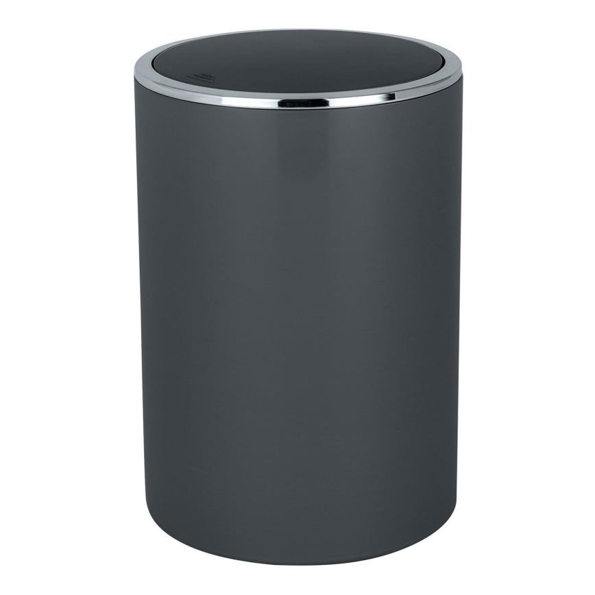 WENKO 25146100 - INCA Basket 18.5 x 25.5 cm Anthracite/Glossy Chrome