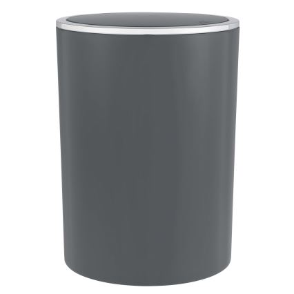 WENKO 25146100 - INCA Basket 18.5 x 25.5 cm Anthracite/Glossy Chrome