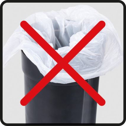 WENKO 25153100 - LEMAN Waste Bin 17x25 cm Blue/Black