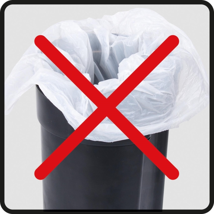 WENKO 25153100 - LEMAN Waste Bin 17x25 cm Blue/Black