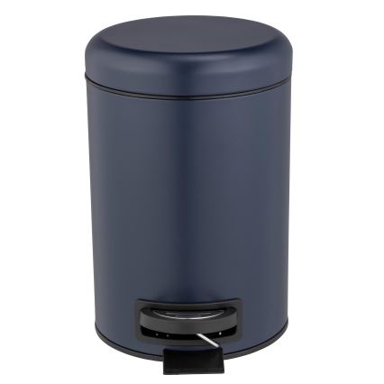 WENKO 25153100 - LEMAN Waste Bin 17x25 cm Blue/Black