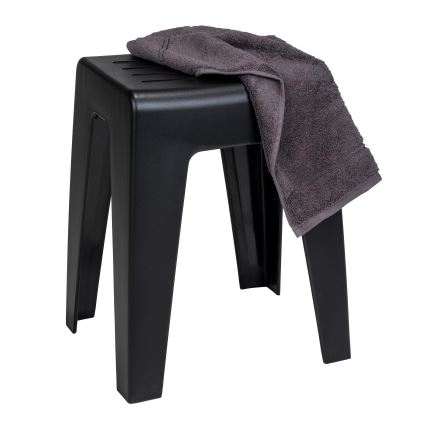 WENKO 25156100 - KUMBA Stool, 38 x 47 cm, Black