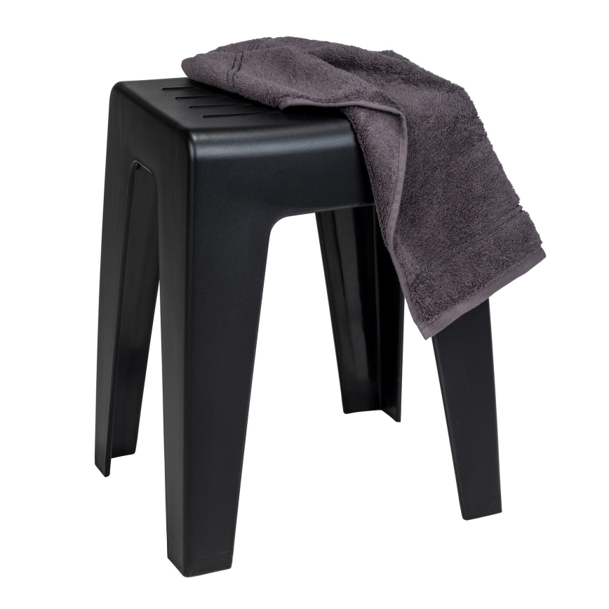 WENKO 25156100 - KUMBA Stool, 38 x 47 cm, Black