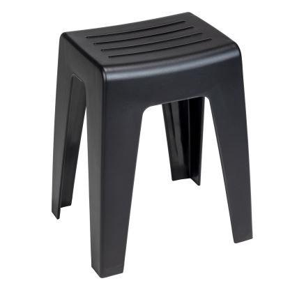 WENKO 25156100 - KUMBA Stool, 38 x 47 cm, Black