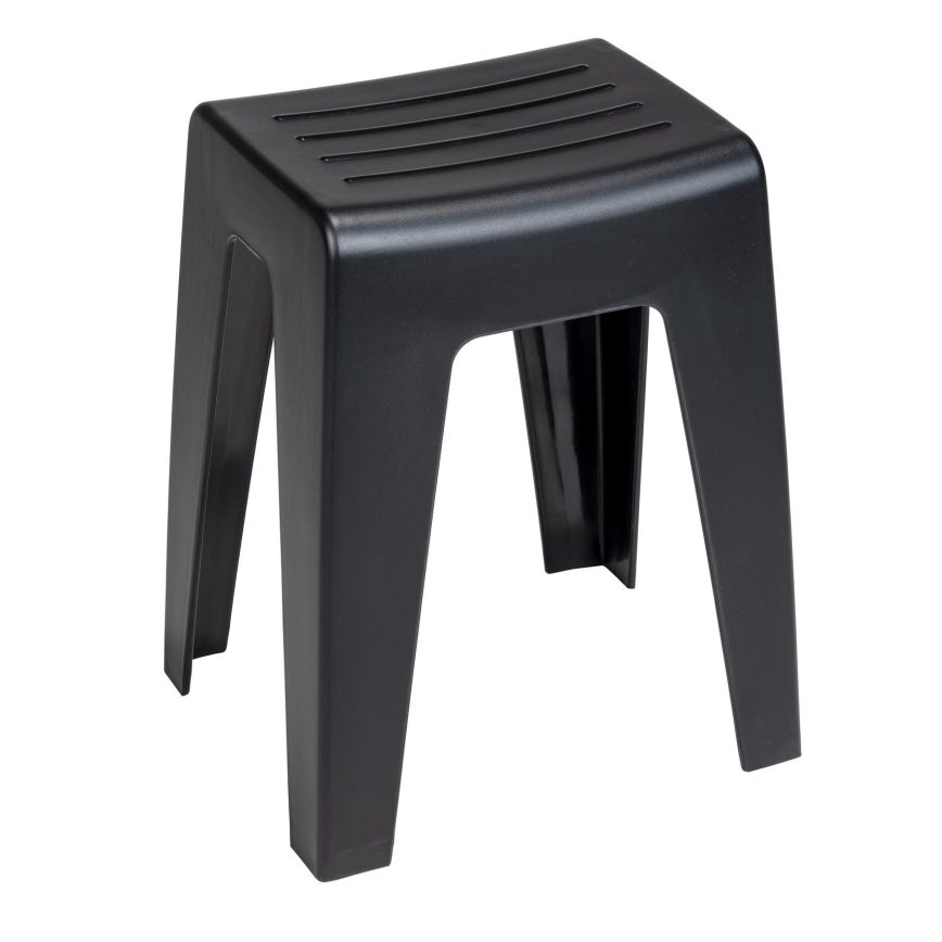 WENKO 25156100 - KUMBA Stool, 38 x 47 cm, Black