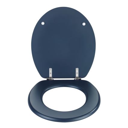 WENKO 25172100-WC PRIMA toilet seat 37x41 cm blue/silver
