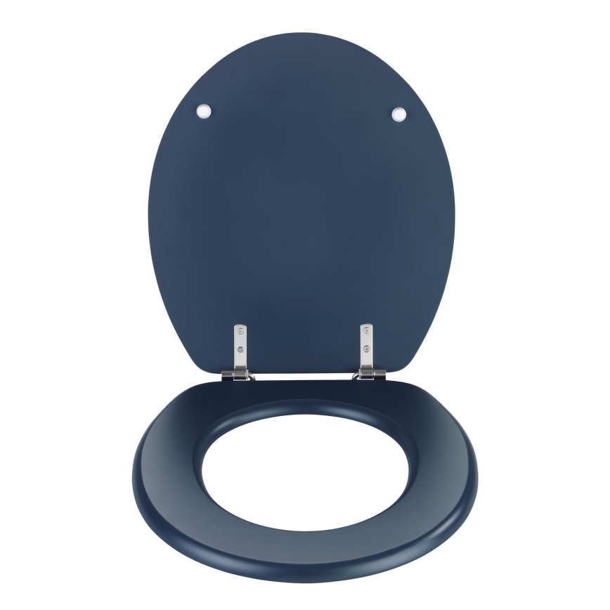 WENKO 25172100-WC PRIMA toilet seat 37x41 cm blue/silver