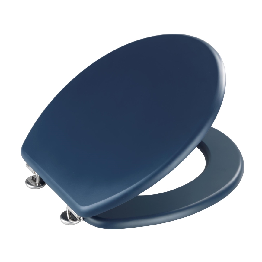WENKO 25172100-WC PRIMA toilet seat 37x41 cm blue/silver