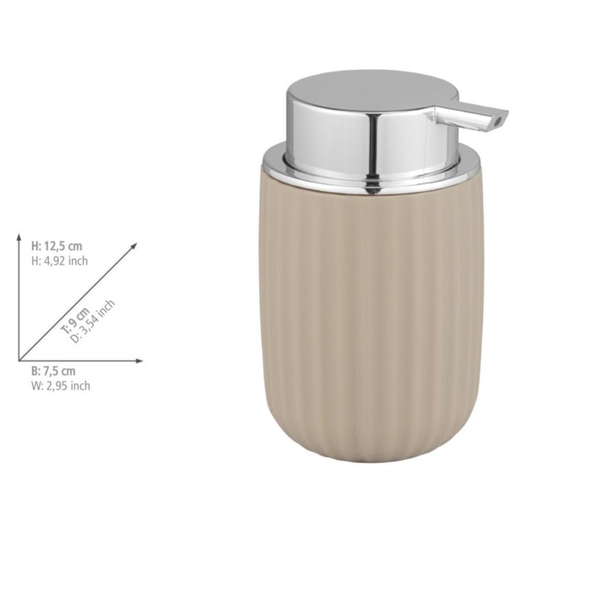 WENKO 25184100 - AGROPOLI Soap Dispenser, 250 ml, Beige