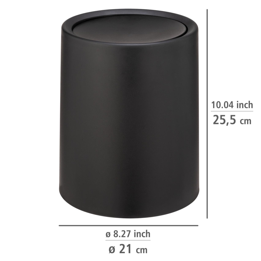 WENKO 25208100 - ATRI Basket, 21 x 25.5 cm, Black