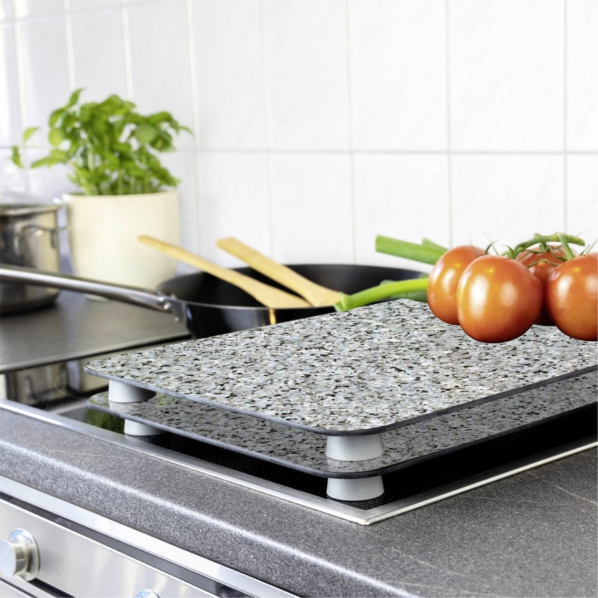 WENKO 2521120500 - Cover plate (Abdeckplatte) - Neutral 30 x 52 cm, Granite/Multicolored