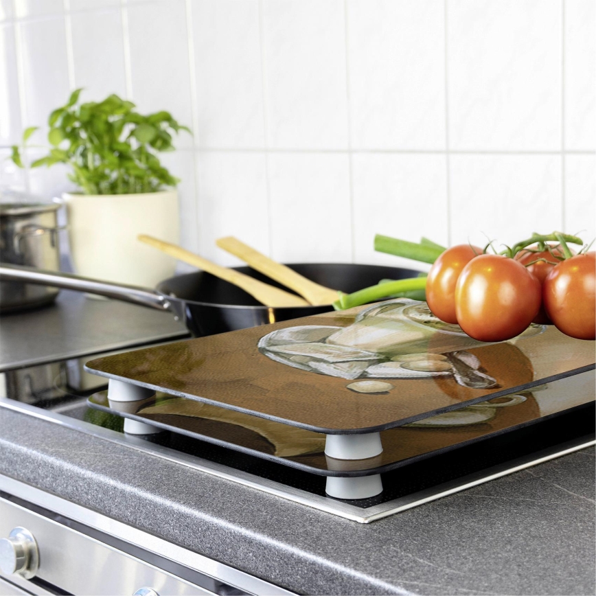 WENKO 2521280100 - 52x30 cm Board Cover, Multicolored/Gray/Transparent