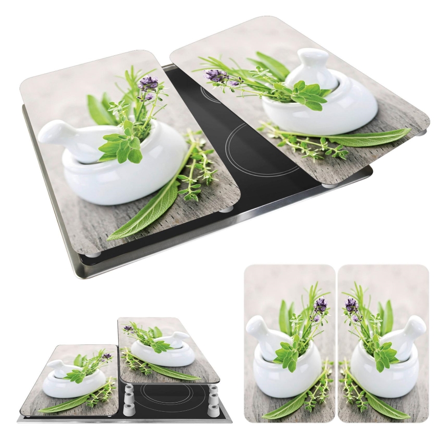 WENKO 2521420100 - Cooktop cover 52x30 cm multicoloured/grey/clear