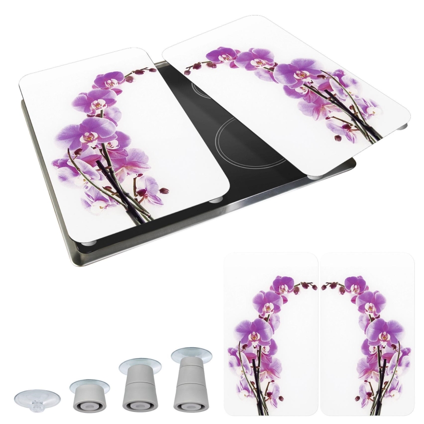 WENKO 2521433500 - Board Cover ABDECKPLATTE - FLORAL/PLANT 30x52 cm, multicolored