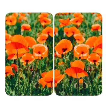 WENKO 2521434500 - Cover plate ABDECKPLATTE - Flower/Plant 30 x 52 cm, multicolored