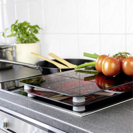 WENKO 2521467100 - Board Cover 30x52 cm multicolored/gray/transparent