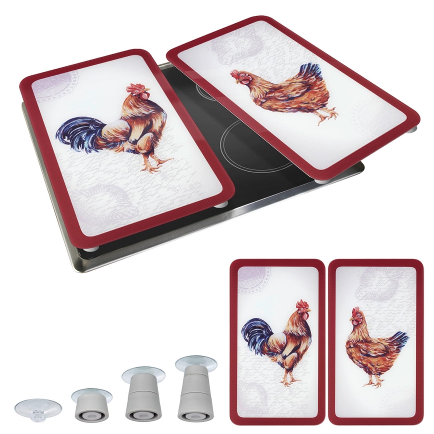 WENKO 2521471500 - Cover Plate ABDECKPLATTE - GRAFIK 30x52 cm multicolored