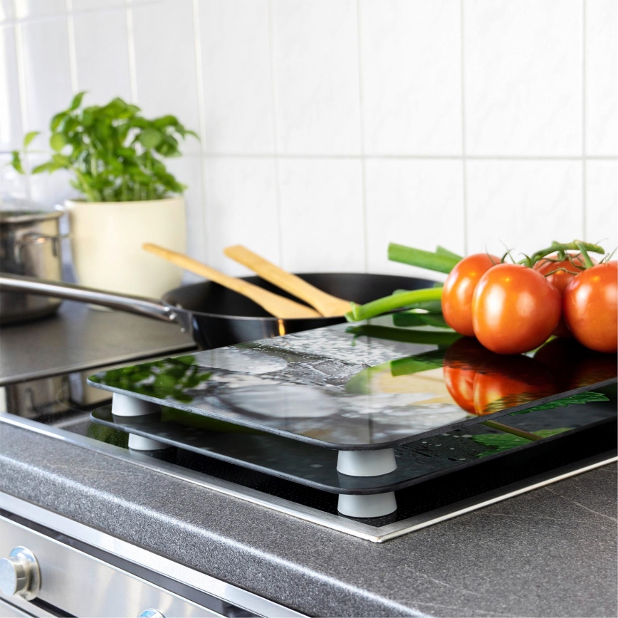 WENKO 2521482100 - Cooktop cover 52x30 cm multicolored/gray/clear