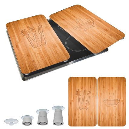 WENKO 2521497100 - Stovetop cover 52x30 cm multicolored/gray/clear