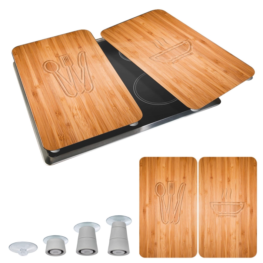 WENKO 2521497100 - Stovetop cover 52x30 cm multicolored/gray/clear