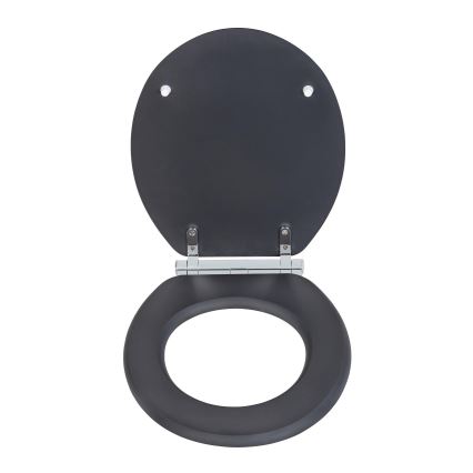 WENKO 25218100-WC MORRA toilet seat 35 x 42 cm anthracite/silver