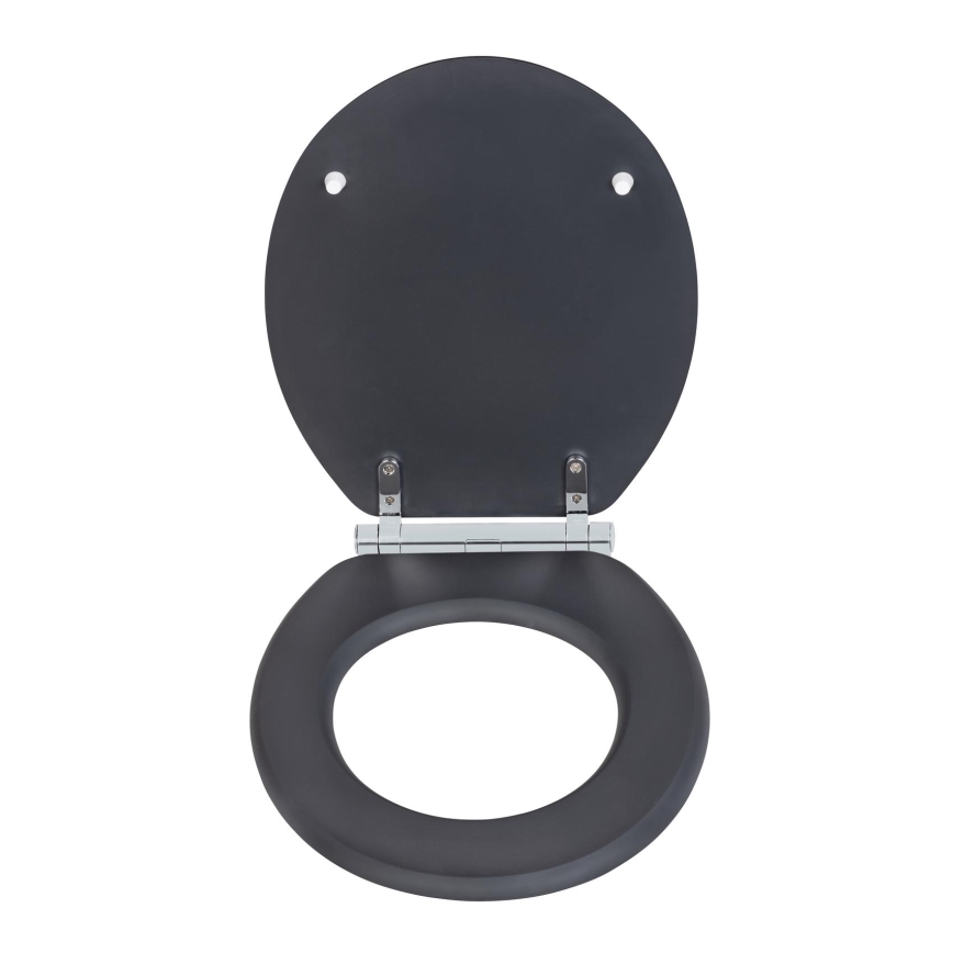 WENKO 25218100-WC MORRA toilet seat 35 x 42 cm anthracite/silver