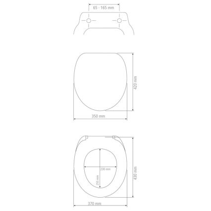 WENKO 25218100-WC MORRA toilet seat 35 x 42 cm anthracite/silver