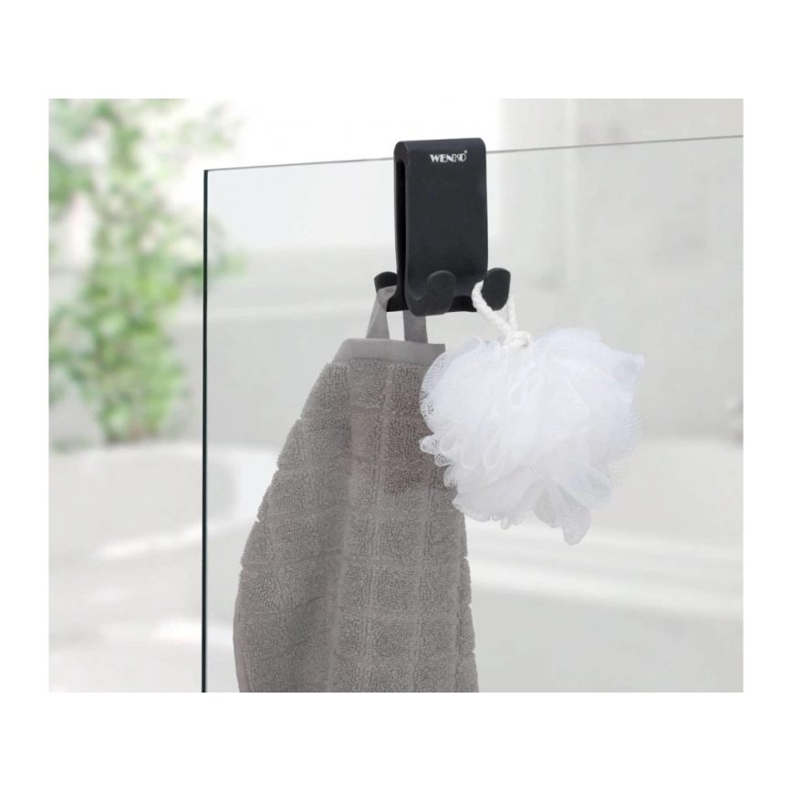 WENKO 25229100-Hook VERNA DUO 5 x 9.5 cm black