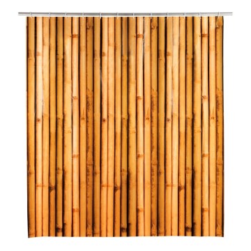 WENKO 25233100 - BAMBUSA Shower Curtain 180 x 200 cm, Brown