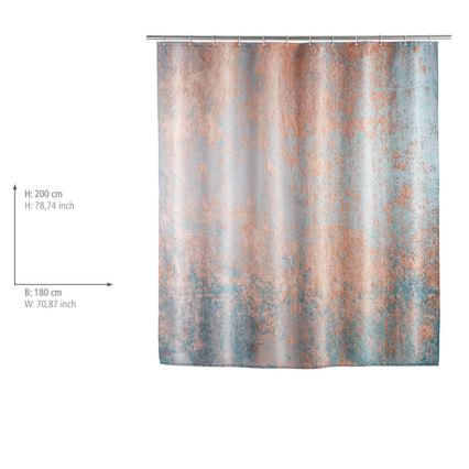 WENKO 25239100 - AGATE Shower Curtain 180 x 200 cm, Vibrant Multicolored