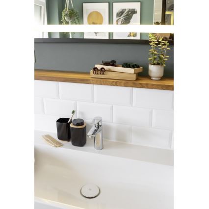 WENKO 25297100 - ROTELLO Toothbrush Cup, 8.5 x 11 cm, Black/Brown