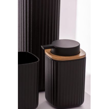 WENKO 25298100 - ROTELLO soap dispenser 8,9x12,7 cm black/brown