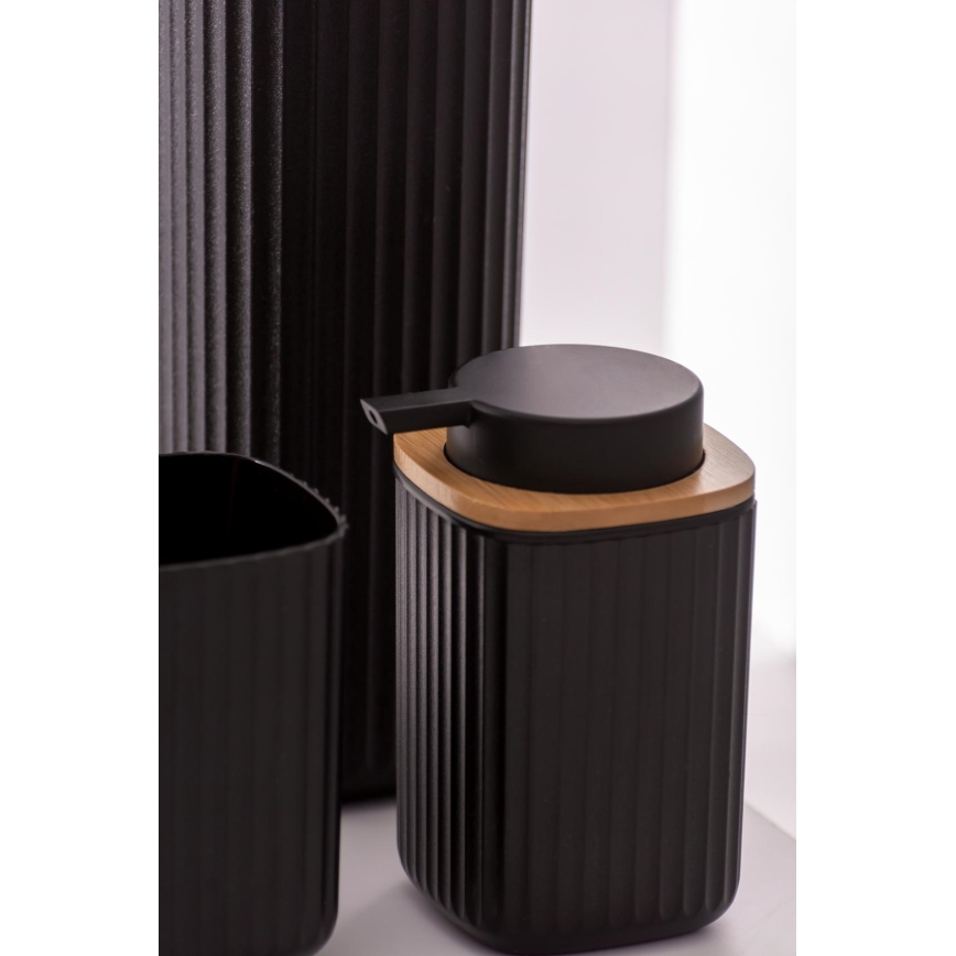 WENKO 25298100 - ROTELLO soap dispenser 8,9x12,7 cm black/brown