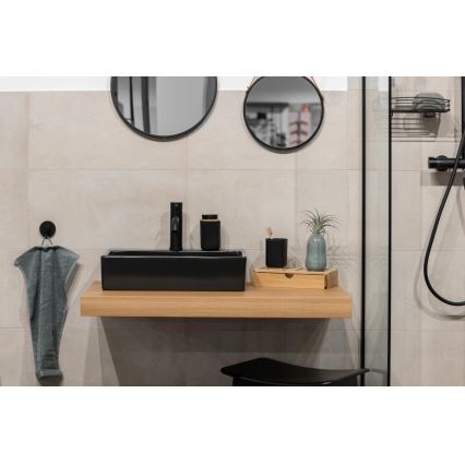WENKO 25298100 - ROTELLO soap dispenser 8,9x12,7 cm black/brown