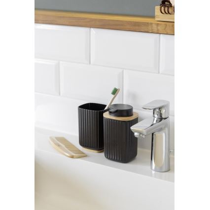 WENKO 25298100 - ROTELLO soap dispenser 8,9x12,7 cm black/brown