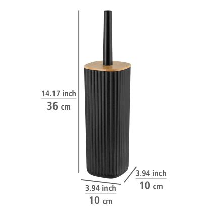 WENKO 25304100 - ROTELLO WC Set 10 x 36 cm Black/Brown