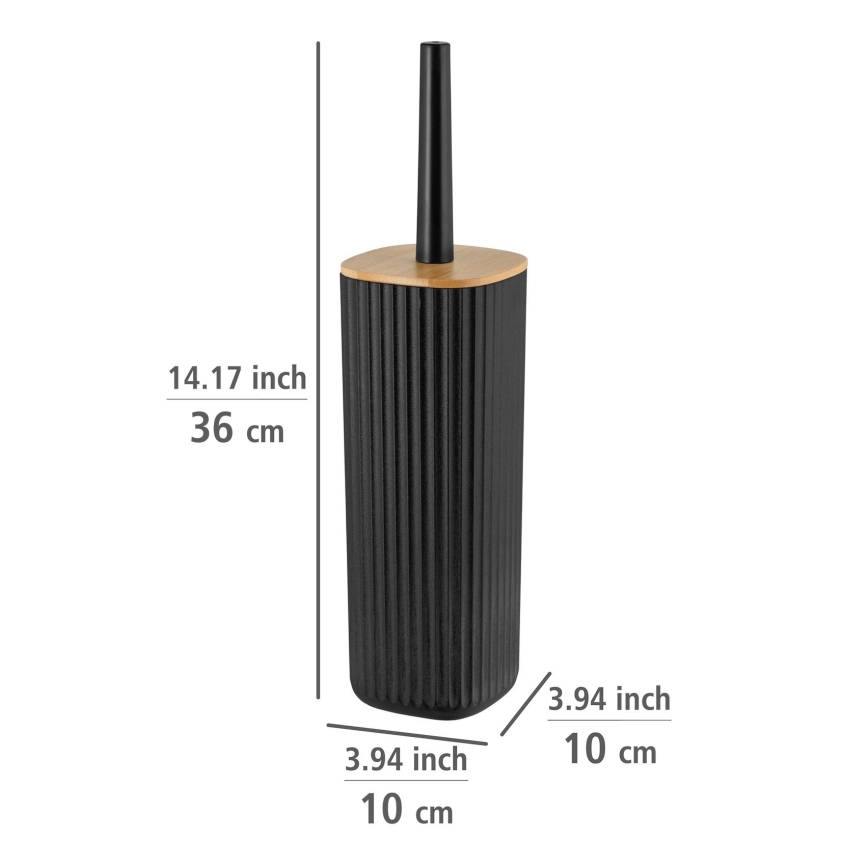 WENKO 25304100 - ROTELLO WC Set 10 x 36 cm Black/Brown