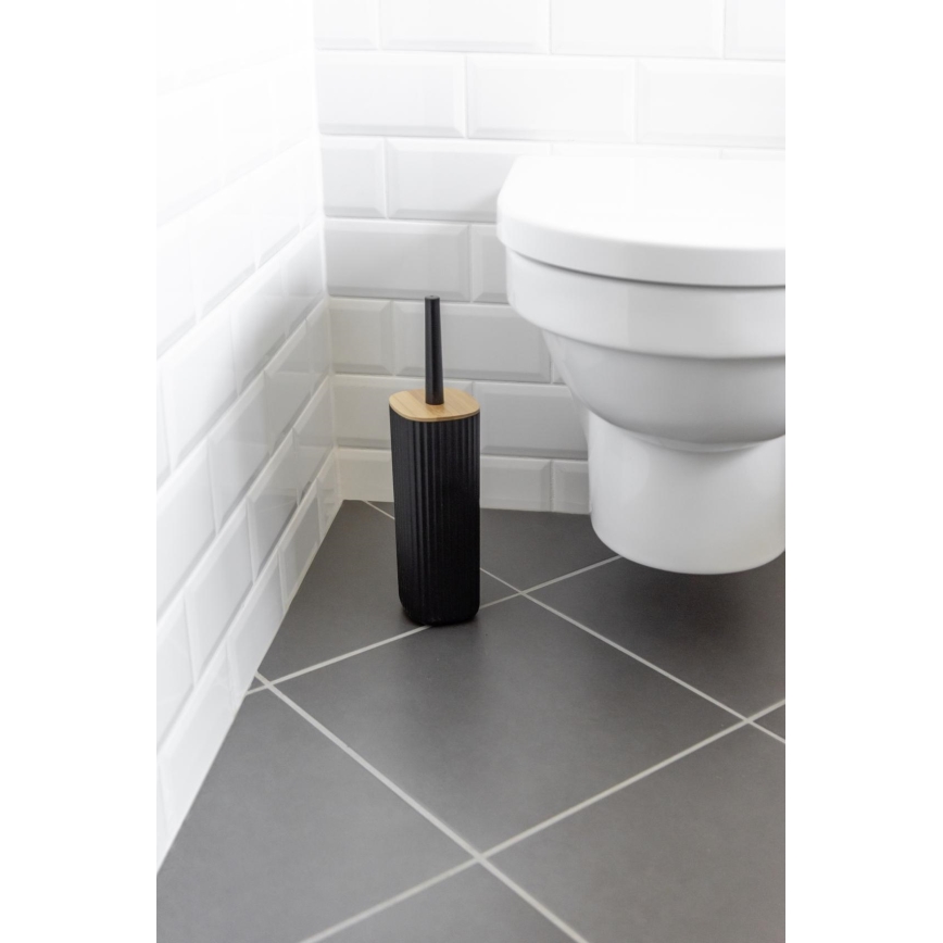 WENKO 25304100 - ROTELLO WC Set 10 x 36 cm Black/Brown