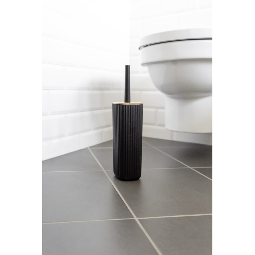 WENKO 25304100 - ROTELLO WC Set 10 x 36 cm Black/Brown