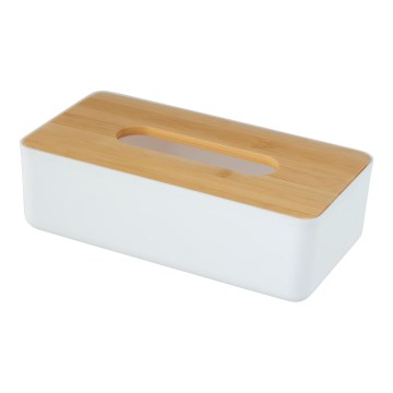 WENKO 25318100 - Cosmetic box ROTELLO 24x12,7 cm white/brown