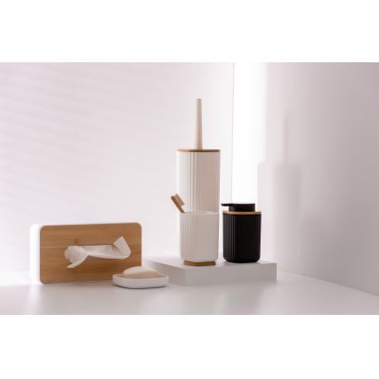 WENKO 25318100 - Cosmetic box ROTELLO 24x12,7 cm white/brown
