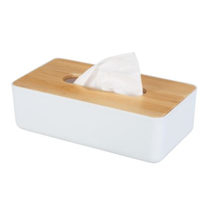 WENKO 25318100 - Cosmetic box ROTELLO 24x12,7 cm white/brown