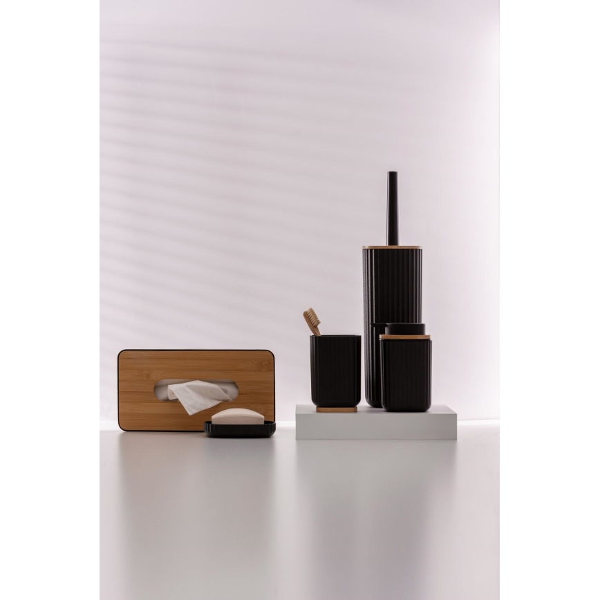 WENKO 25319100 - ROTELLO Cosmetic Box 24 x 12.7 cm Black/Brown