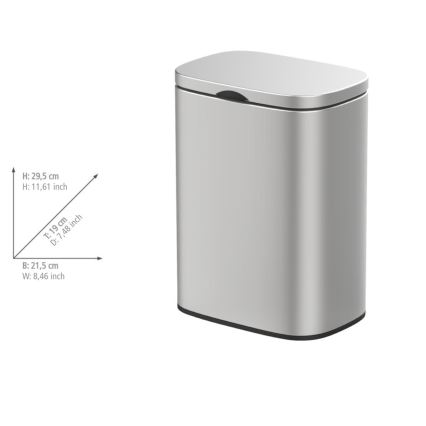 WENKO 25336100 - SARE Basket 21.5x29.5 cm Silver